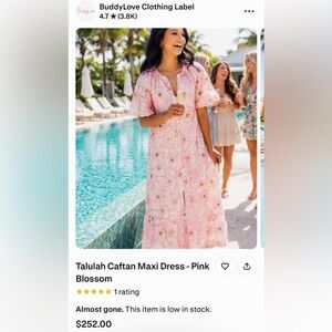 Buddy Love Talulah Pink Blossom Caftan Maxi Dress